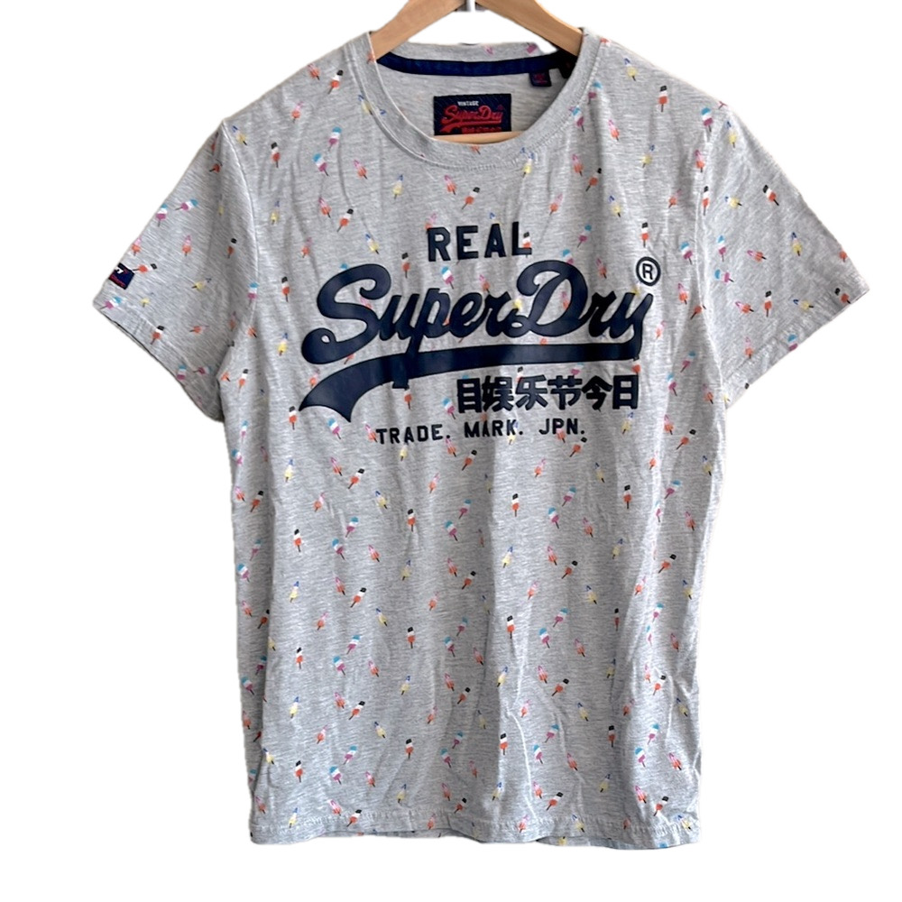 Superdry Gray Graphic Tee